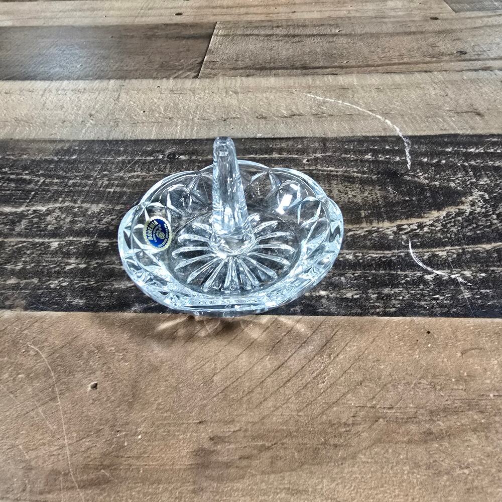 Elegant Bohemia Crystal Ring Holder Dish - Czech Republic